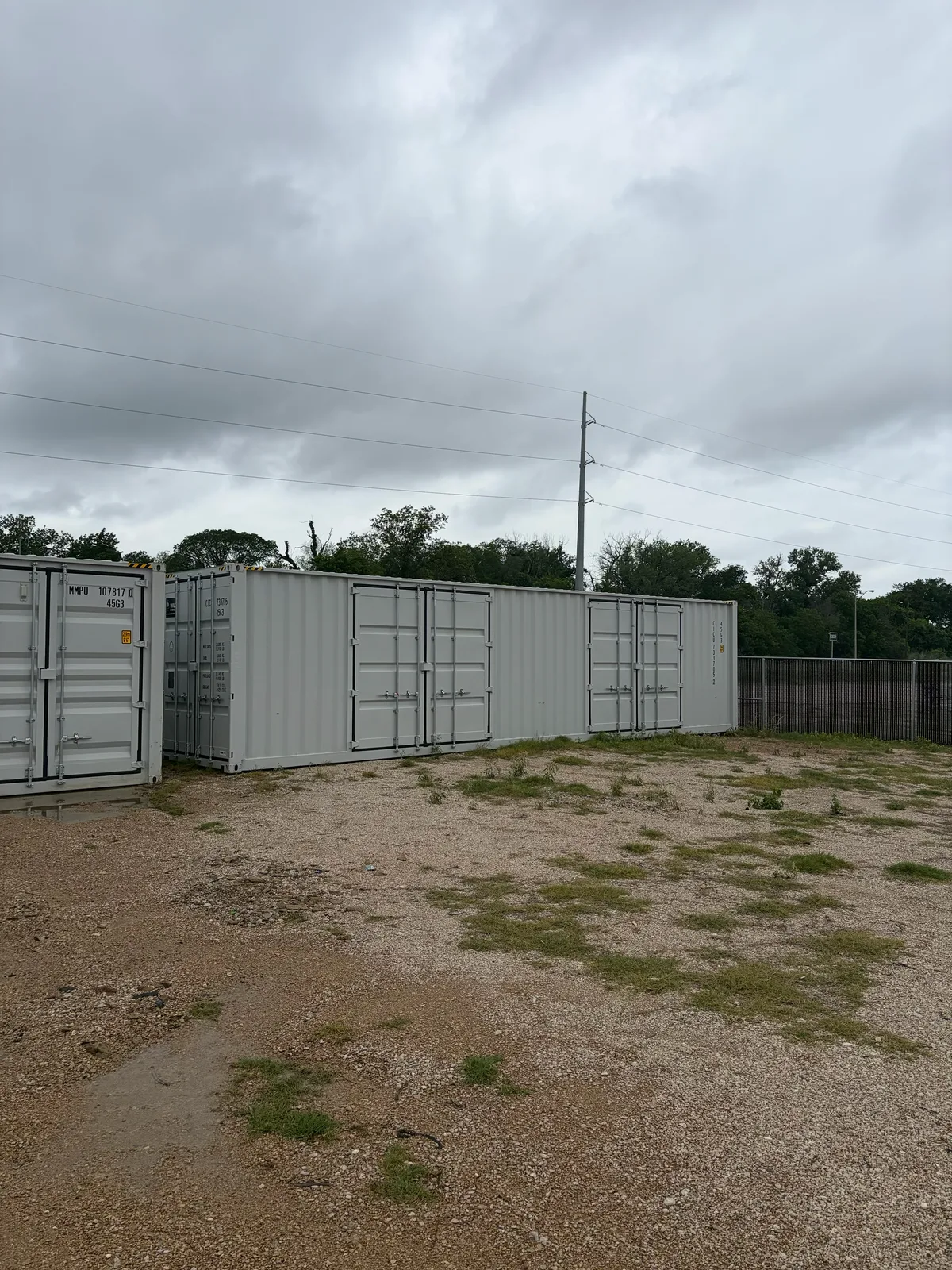 40-foot open side container with two sets of side doors at the Waco facility